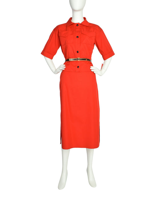 Courreges Vintage Bright Red Uniform Style Top and Skirt Set – Amarcord  Vintage Fashion