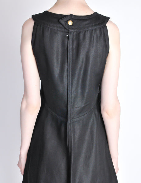 Courregès Vintage Iconic Black Linen Mini Dress - Amarcord Vintage Fashion
 - 9