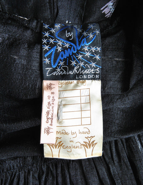 Zandra Rhodes Vintage Butterfly Print Silk Dress - Amarcord Vintage Fashion
 - 10