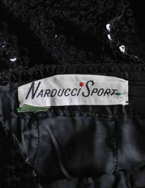 Vintage 1970s Black Sequin Hot Pant Shorts