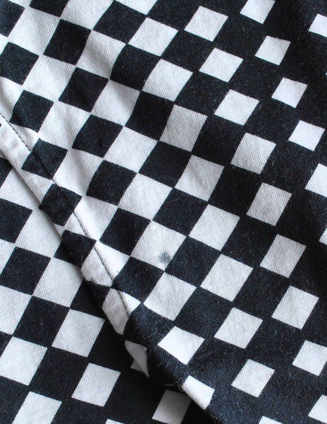 Versace Vintage Checkered Baroque Crop Top - Amarcord Vintage Fashion
 - 7