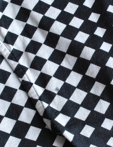 Versace Vintage Checkered Baroque Crop Top