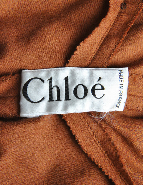 Chloe Vintage Rust Wool Dress - Amarcord Vintage Fashion
 - 8