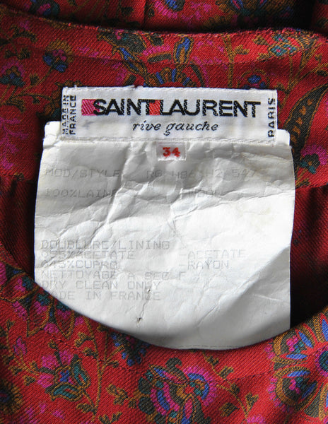 Saint Laurent Rive Gauche Vintage Floral Dress