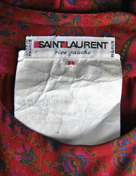 Saint Laurent Rive Gauche Vintage Floral Dress - Amarcord Vintage Fashion
 - 8