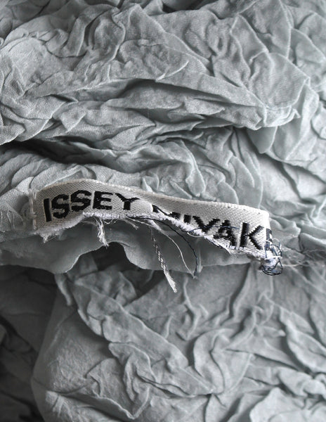 Issey Miyake Vintage Pale Blue Crinkle Pleat Top