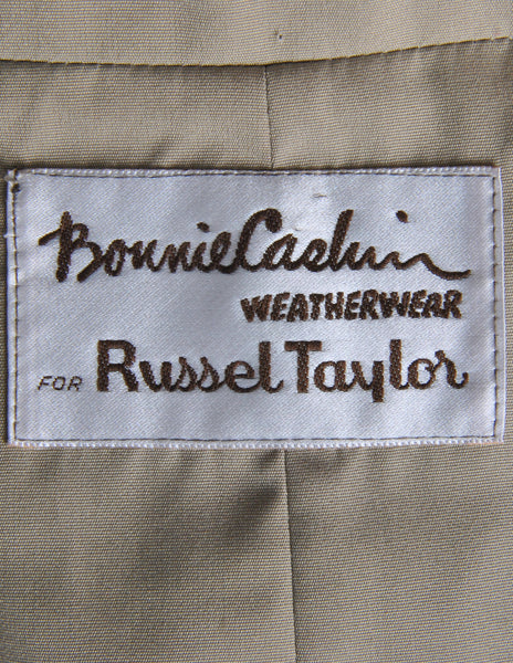 Bonnie Cashin for Russell Taylor Vintage Black & Tan Coat