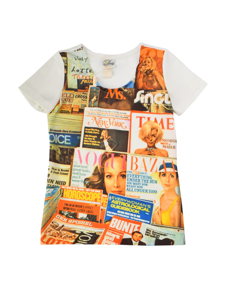 1970s Vintage Colorful Magazine Print Novelty Tee
