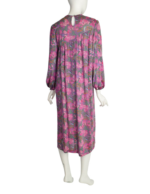 Diane von Furstenberg Vintage Purple Floral Silk Jersey Tent Dress –  Amarcord Vintage Fashion