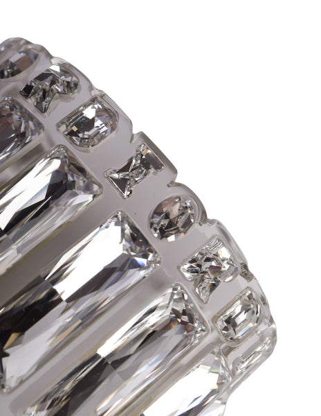 Christian Dior Vintage SS 2004 by John Galliano Clear Crystal Rhinestone Cuff Bracelet