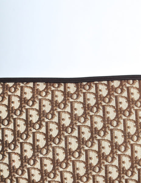 Christian Dior Vintage Brown Monogram Clutch Bag