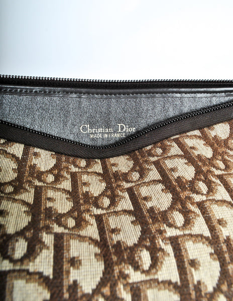 Christian Dior Vintage Brown Monogram Clutch Bag - Amarcord Vintage Fashion
 - 7