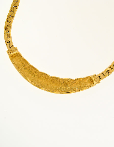 Christian Dior Vintage Gold Swirl Necklace