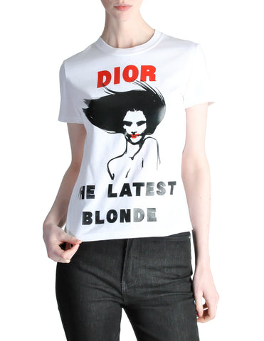 Christian Dior Vintage 'Dior The Latest Blonde' T-Shirt - Amarcord Vintage Fashion
 - 1