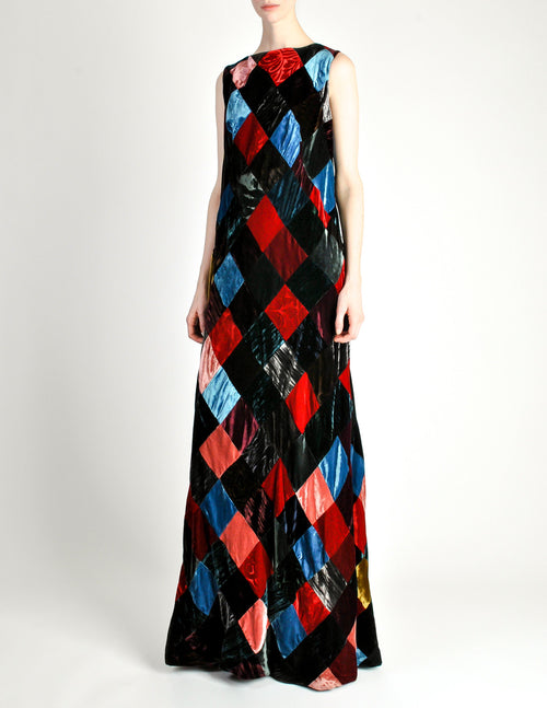 Dolce & Gabbana Vintage Patchwork Velvet Maxi Dress – Amarcord Vintage  Fashion