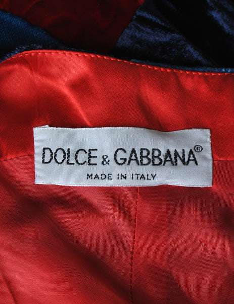 Dolce & Gabbana Vintage Patchwork Velvet Maxi Dress
