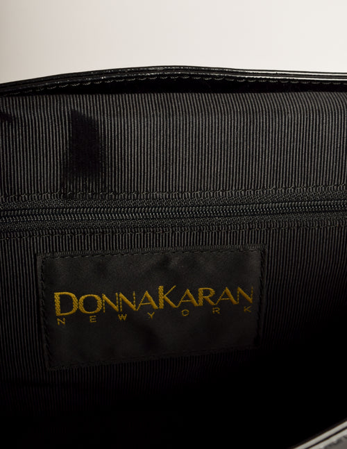 Donna Karan, Bags, Donna Karan Brown Leather Shouldertote Bag With Zipper  Inside And Magnetic Clos