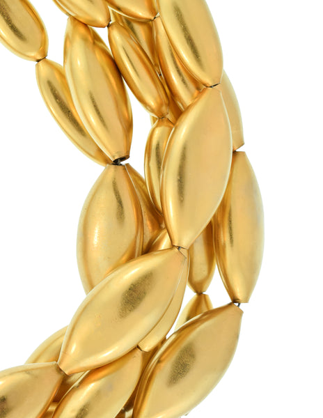 Donna Karan Robert Lee Morris Vintage Matte Gold Multistrand Choker Necklace