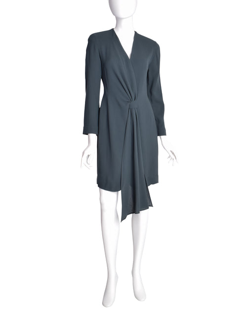 Donna Karan Vintage AW 1990 Slate Grey Deep V Wrap Dress – Amarcord Vintage  Fashion
