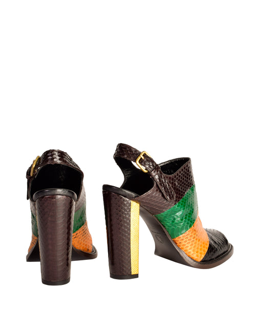 個性的*DRIES VAN NOTEN* ウェッジ 105 グリーン パンプス 個性的*DRIES VAN NOTEN* ウェッジ 105 グリーン パンプス