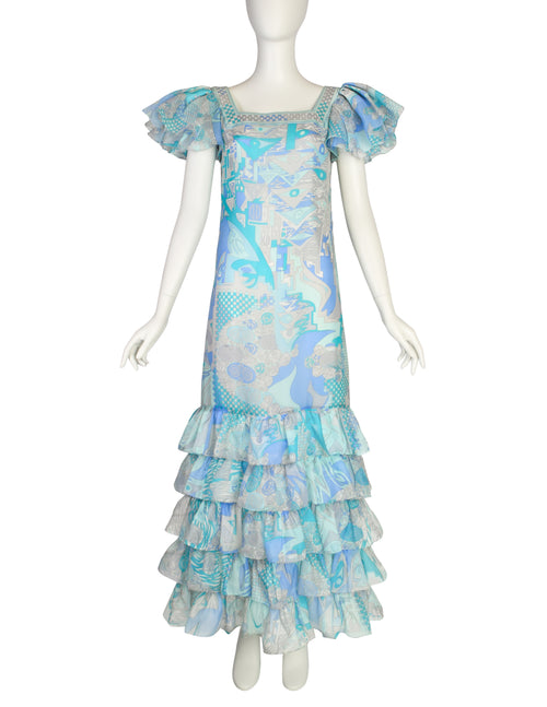 aqua chiffon tiered ruffle dress AQUA Chiffon Tiered Ruffled Dress - Exclusive