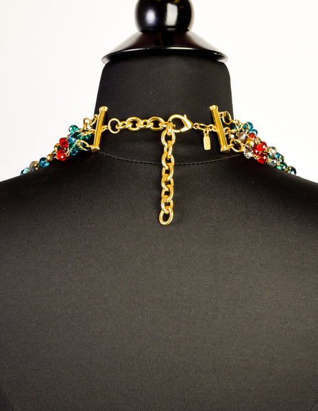 Escada Vintage Multicolor Multistrand Statement Choker Necklace - Amarcord Vintage Fashion
 - 10