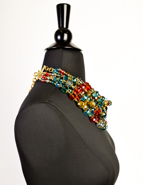 Escada Vintage Multicolor Multistrand Statement Choker Necklace - Amarcord Vintage Fashion
 - 6