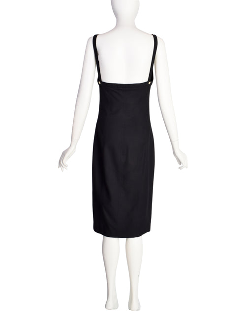 fendi dress black Fendi Black Silk Pom Pom Fur Trim Long Sleeve Dress Size 42 – Luxury GoRound