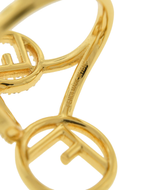 Fendi Gold Rhinestone Circle F is Fendi Ring – Amarcord