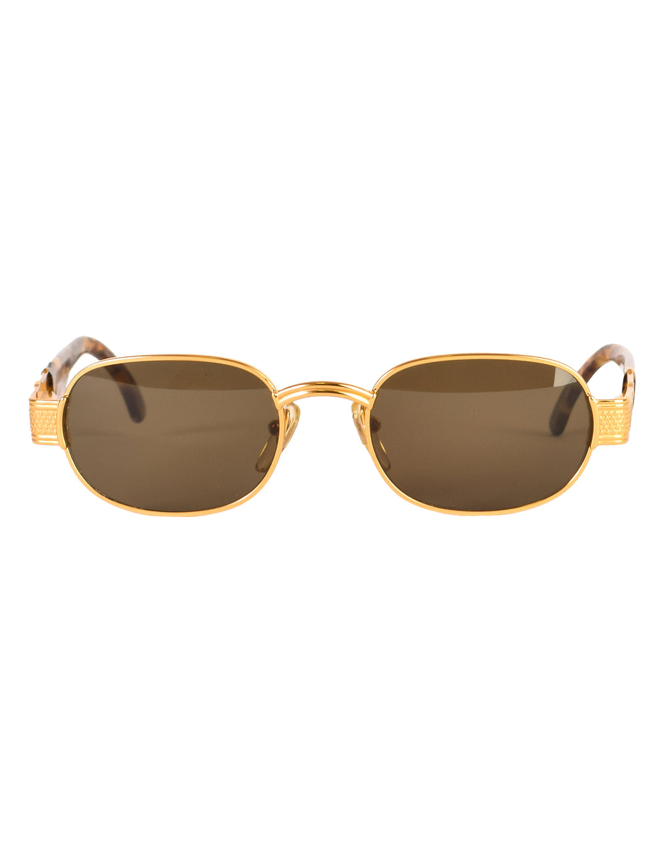 Fendi Vintage 308 034 Gold Rim FF Logo Tortoise Sunglasses – Amarcord ...