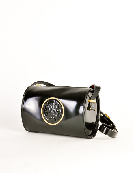 Fendi Vintage Black Leather Janus Bag