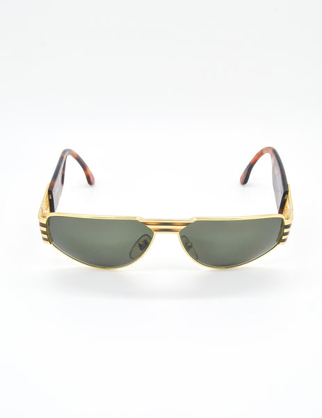 Fendi Vintage Gold Tortoise Logo Sunglasses FS 214 - Amarcord Vintage Fashion
 - 2