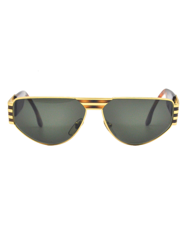 Fendi Vintage Gold Tortoise Logo Sunglasses FS 214 – Amarcord Vintage  Fashion