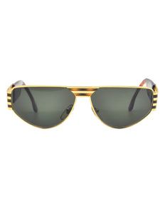 Fendi Vintage Gold Tortoise Logo Sunglasses FS 214