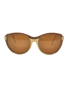 Fendi Vintage Brown and Cream Sunglasses 140