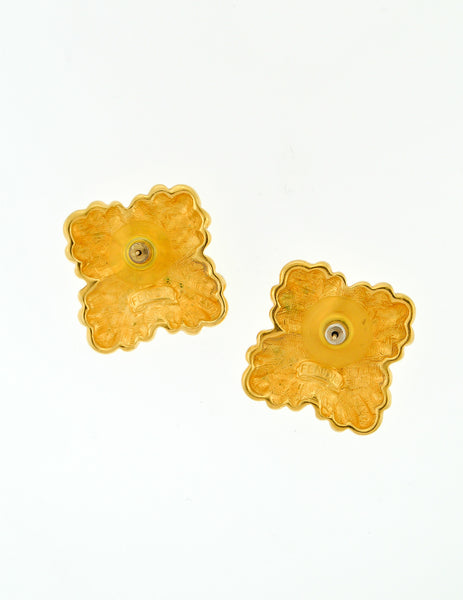 Fendi Vintage Gold Maltese Cross Earrings - Amarcord Vintage Fashion
 - 4