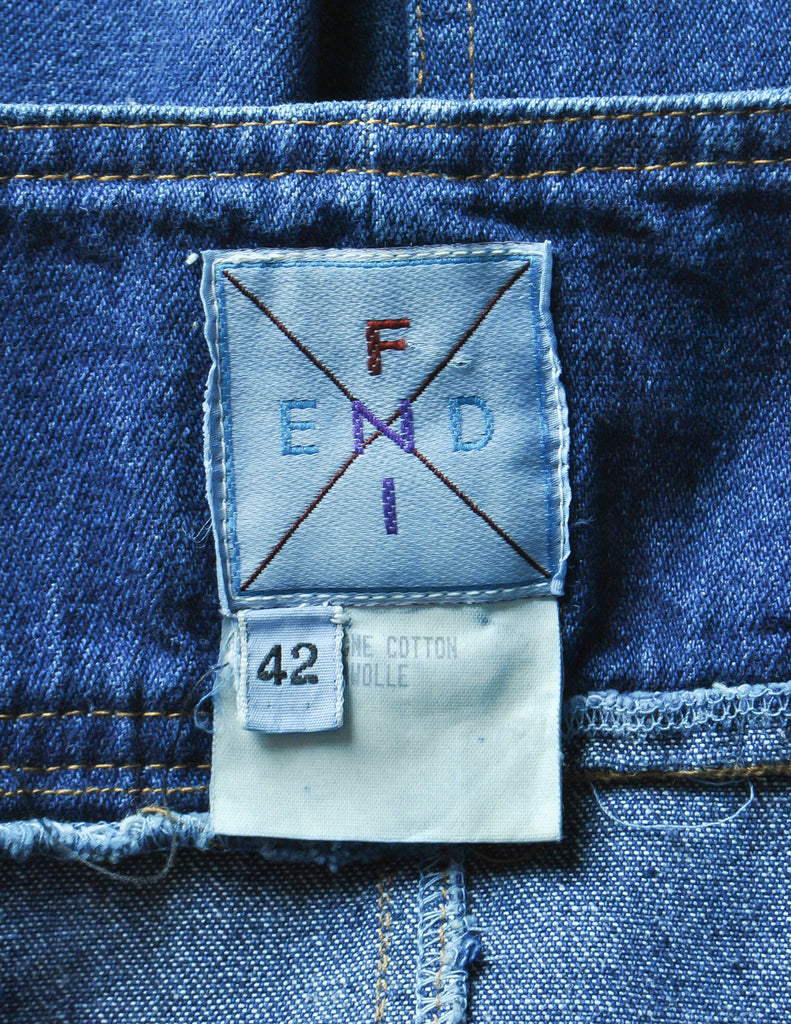 Fendi Vintage Blue Denim Jean Dress Amarcord Vintage Fashion