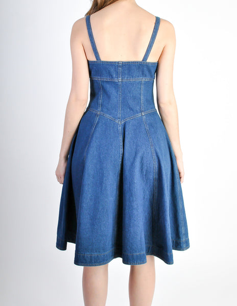 Fendi Vintage Blue Denim Jean Dress