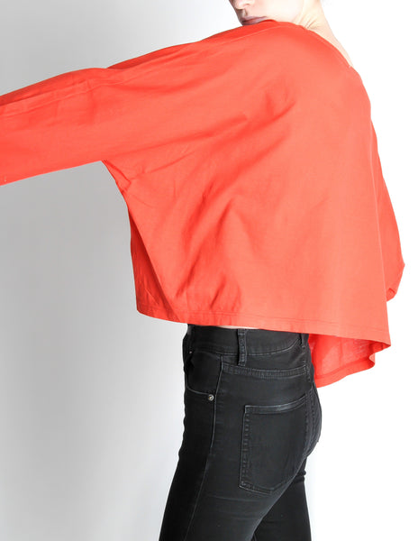 Fendi Vintage Red Geometric Print Crop Top - Amarcord Vintage Fashion
 - 8