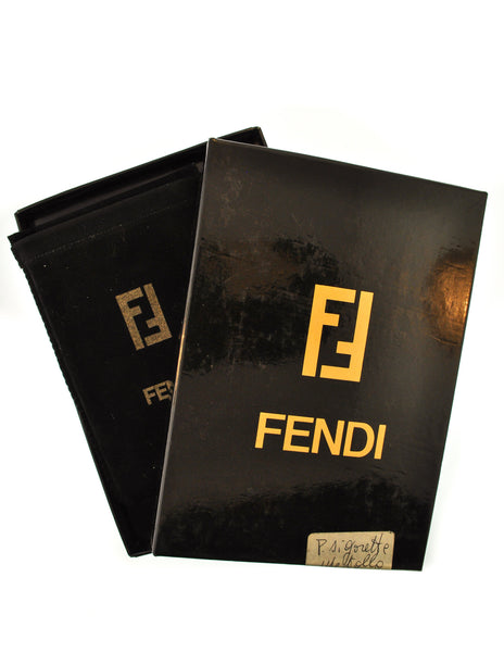 Fendi Vintage Red Monogram Logo Cigarette Card Case