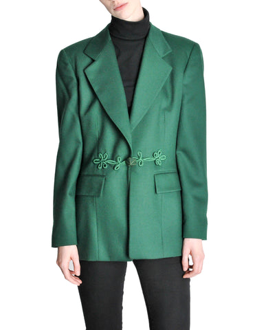 Ferré Vintage Green Wool Blazer