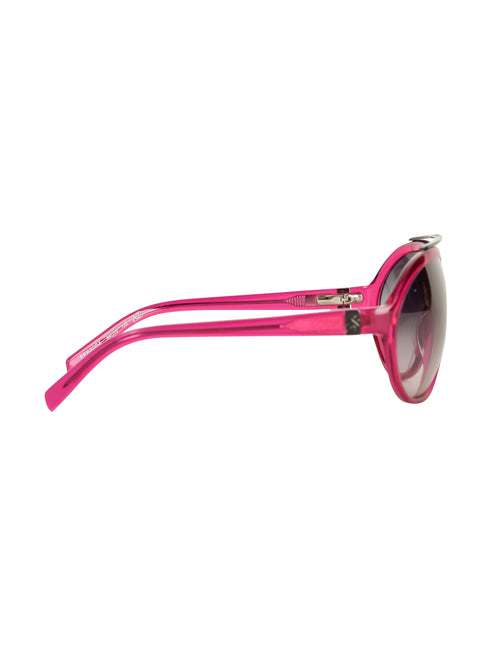 Gianfranco Ferre Vintage Clear Vivid Fuchsia Gunmetal Chunky  display picture 3
