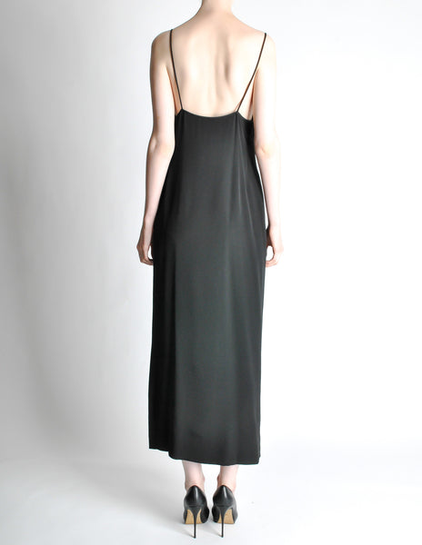 Galanos Vintage Black Knot Bust Dress - Amarcord Vintage Fashion
 - 9