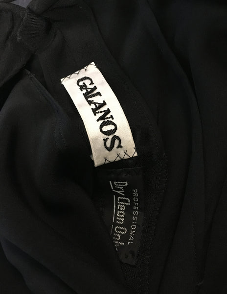 Galanos Vintage Black Knot Bust Dress - Amarcord Vintage Fashion
 - 10