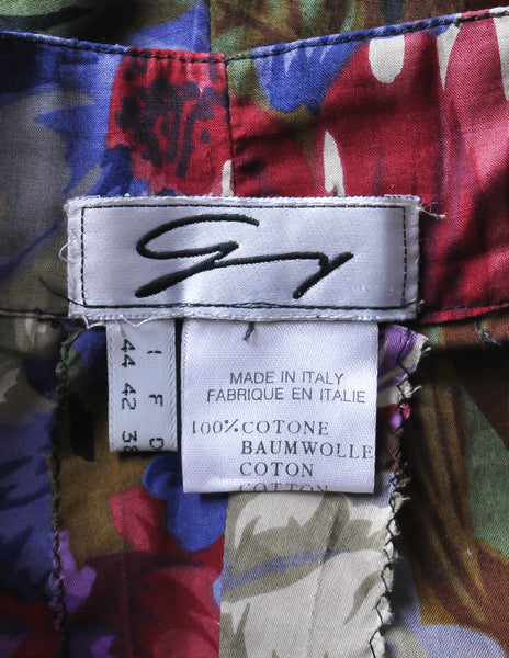 Genny Vintage Cotton Floral High Waist Pants - Amarcord Vintage Fashion
 - 7