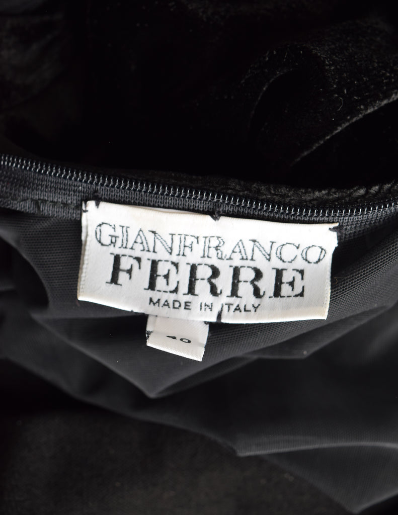 Gianfranco Ferre Vintage Black Knit and Velvet Evening Dress – Amarcord ...