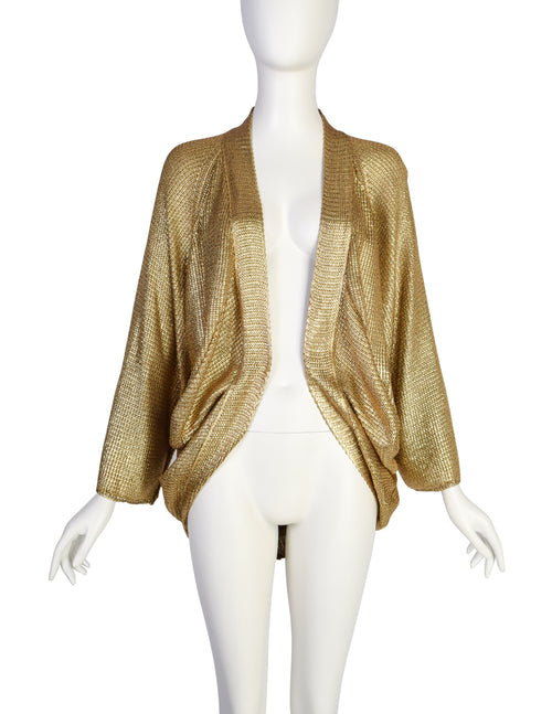 [Archive]90s Gold Lamé Grunge Cardigan Archive]90s Gold Lamé Grunge Cardigan Archive]90s Gold Lamé