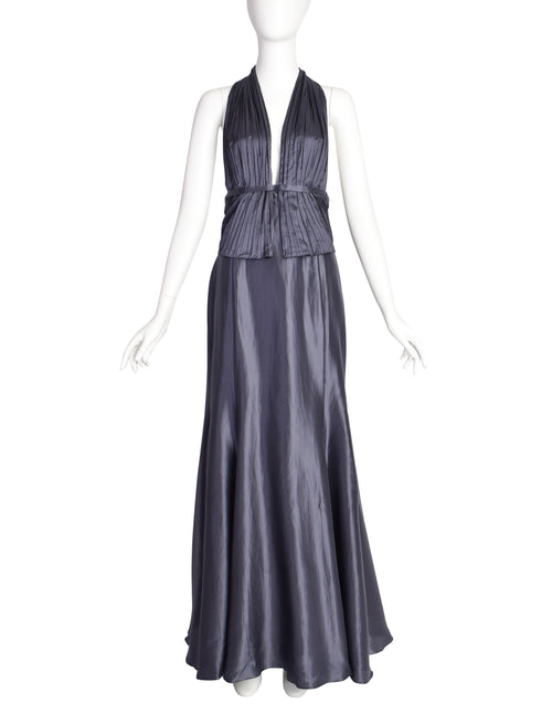 Chanel Gorgeous Beading Backless Evening Dress 