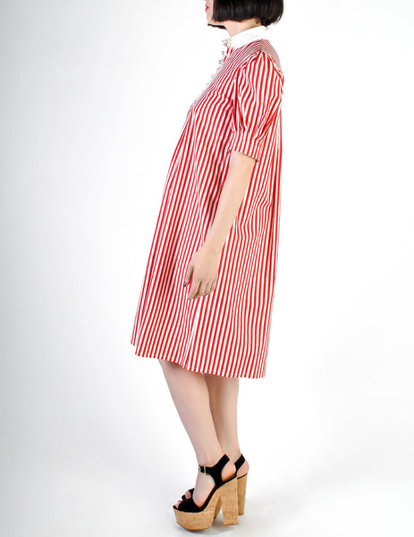 Giorgio Sant'Angelo Vintage Red & White Striped Dress