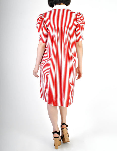 Giorgio Sant'Angelo Vintage Red & White Striped Dress